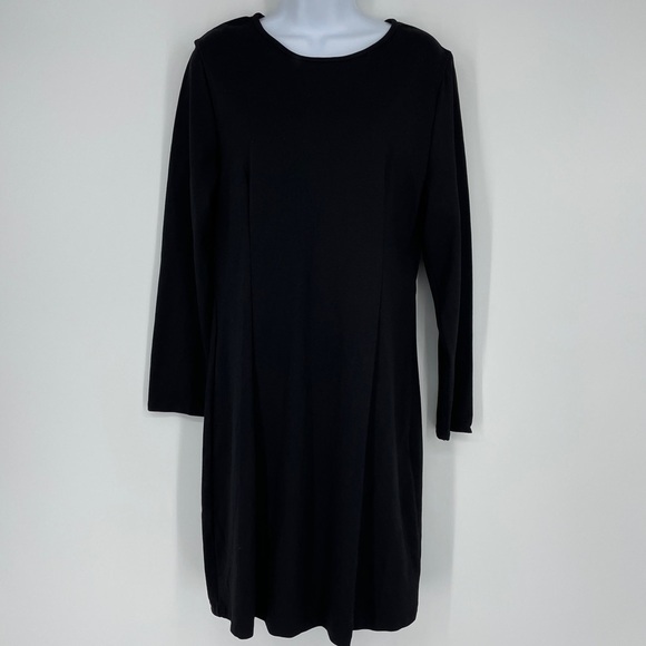 J Crew Black Long Sleeve Sheath Dress - Picture 1 of 7